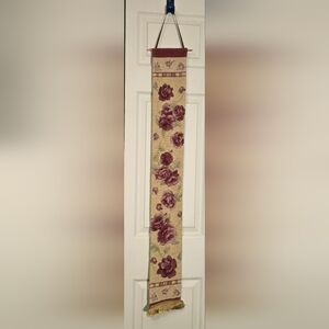 Decorative Red Rose Vertial Hanging Wall Tapestry 42in. X 5in.